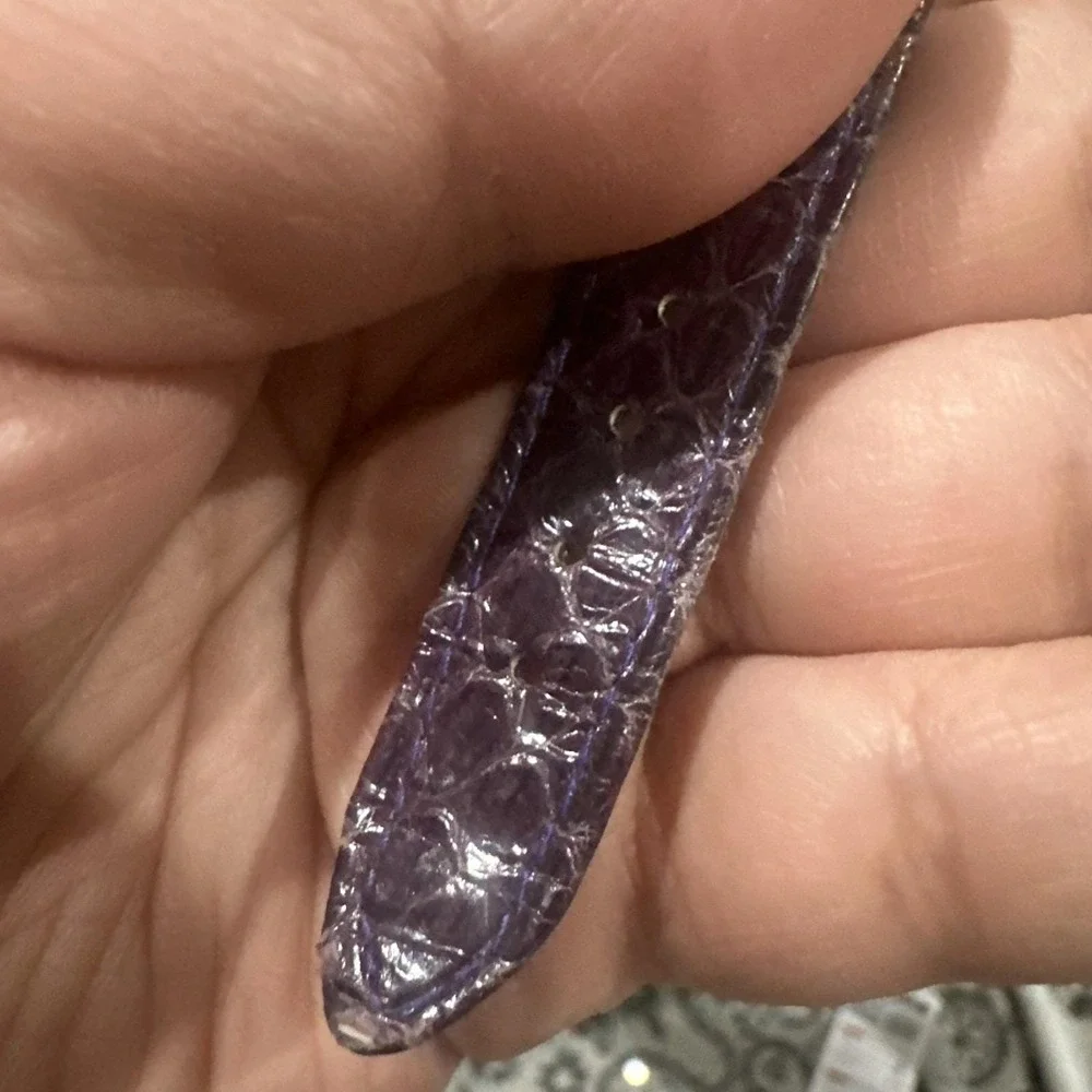 VTG Karaberis Art Watch Kokopelli Southwest Spirit Purple Python Snake Band RUNS